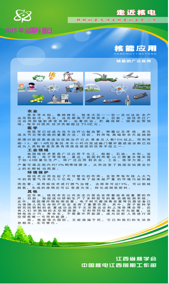 2015年江西省核学会科普活动日宣传图